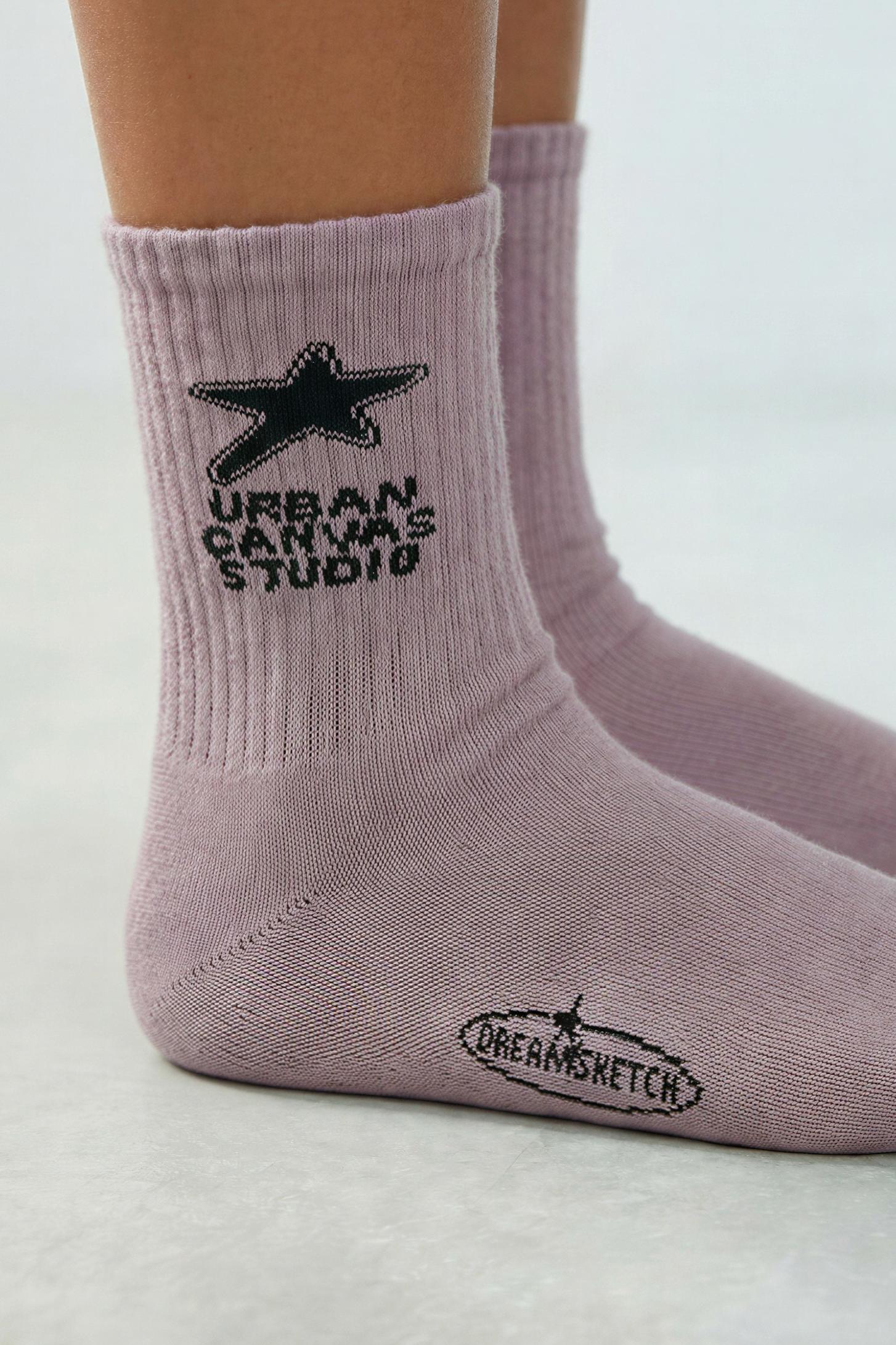 LOT DE DEUX PAIRES CHAUSSETTES LONGUES IMPRIMÉES